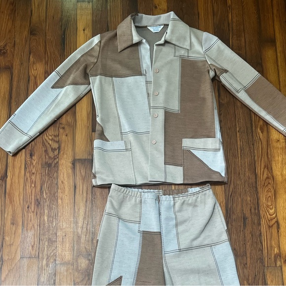 Vintage 1970s Sears patchwork suit set - Picture 2 of 11